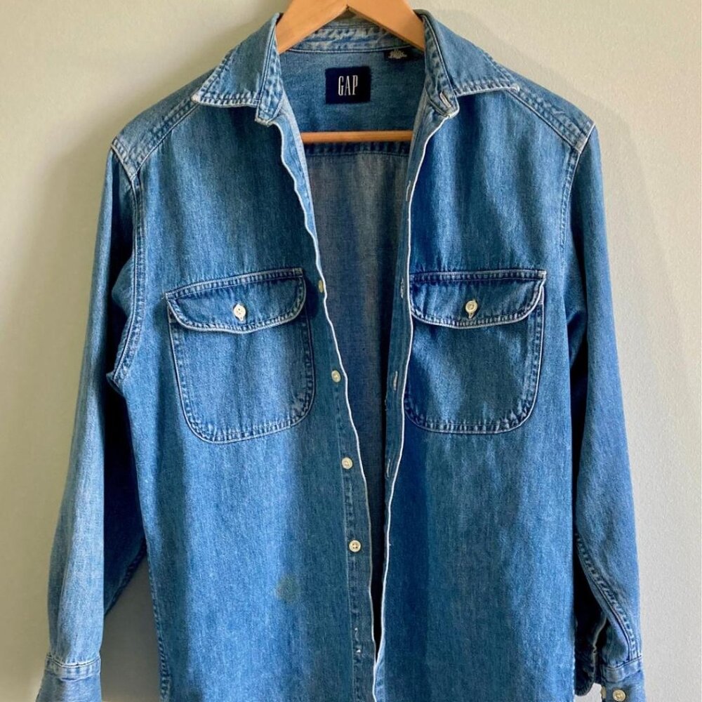 Gap Blue Jean Denim Jacket XS Small Light Weight